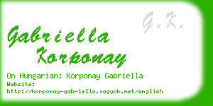 gabriella korponay business card